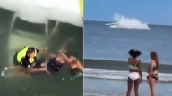 El milagroso rescate de un piloto que estrelló su avioneta en el océano ante la mirada de los bañistas