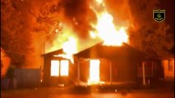 VIDEO: Firefighters battle overnight fire on Sherwood Street