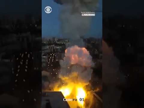 Massive Russian drone, missile strike hits Ukraine’s capital city #shorts