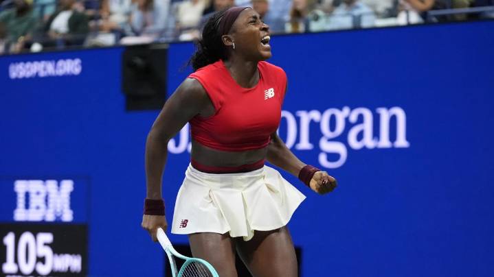 Coco Gauff survives first-round scare to win 1st match with a new serve coach at the US Open