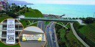 Inauguración puente turístico Miraflores – Barranco: Vecinos colocan carteles en contra de obra por contaminación lumínica