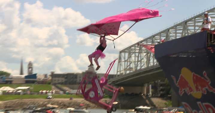 Thousands flock to Cincinnati riverfront to watch Red Bull Flugtag teams attempt to fly (and fall)