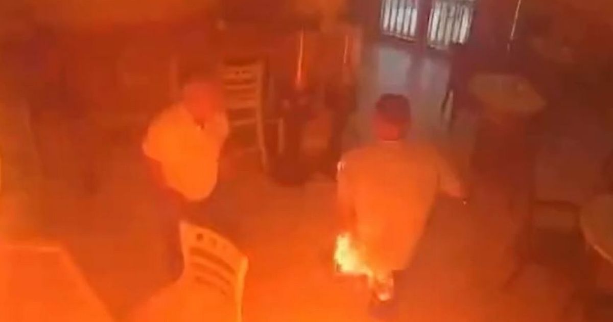 Customer douses bar in petrol and sets it ablaze after being told there's no mayo