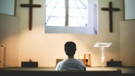 Guy Sitting In Front Row At Church Obviously A Total Noob