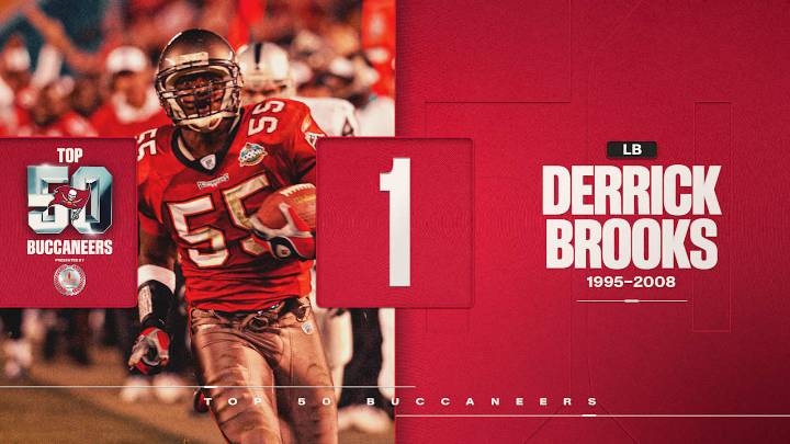 The No. 1 Player in Team History: Derrick Brooks | 50 Seasons, Top 50 Buccaneers Revealed