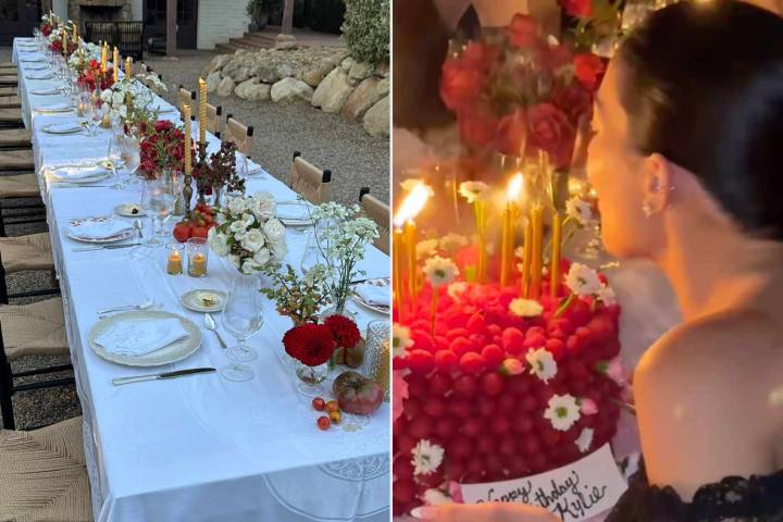 Kylie Jenner Has 28th Birthday Dinner Party with Kendall and Hailey Bieber
