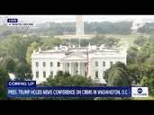 President Trump holds news conference on crime reduction efforts in Washington, D.C.