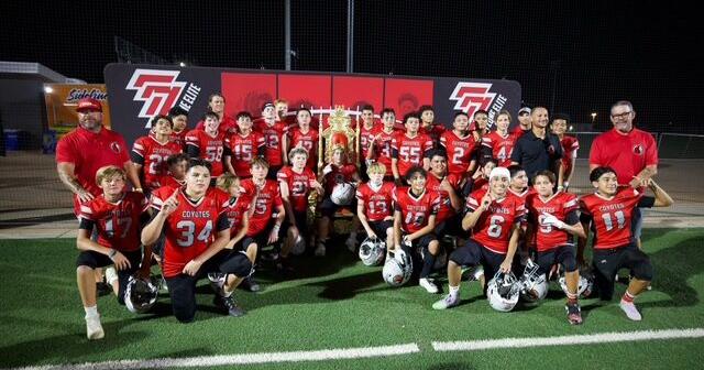 Yuma Coyotes Youth Tackle Football sweeps Red Zone Elite tournament in Phoenix