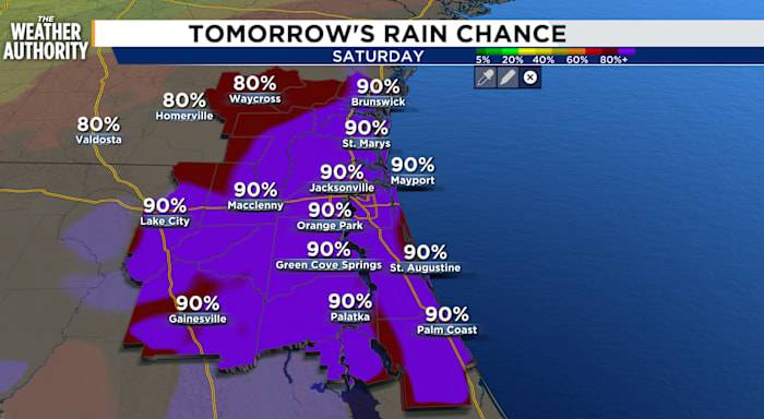 Humid forecast with storms ahead