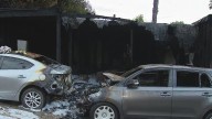 Casa de Adobe garages catch fire