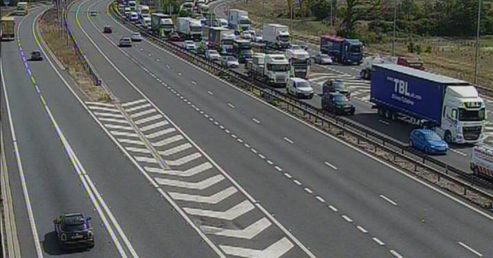 A14 live updates as crash blocks road near Cambridge with long delays