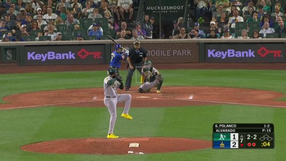 Mariners back Woo's gem with homers by Suárez, Naylor and Polanco i...
