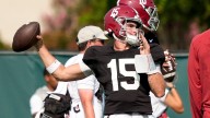 Ty Simpson throws his first Alabama football touchdown pass vs. FSU