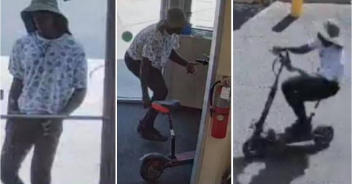 Suspect Wanted for Stealing Scooter in Newark