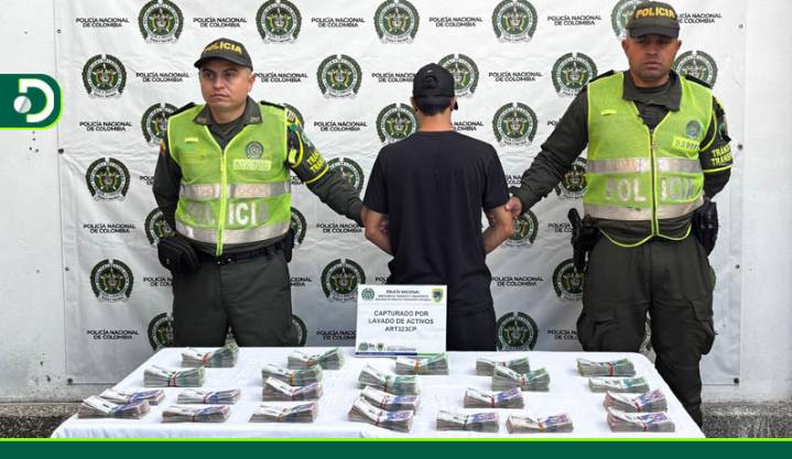 Capturan en Guarne a pasajero que llevaba $253 millones ocultos en un morral