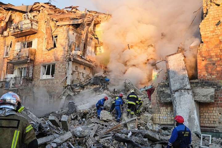 Russia launches mass overnight drone and missile attack on Kyiv, killing 4