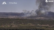 Brush fire threatens structures in southeastern San Diego County