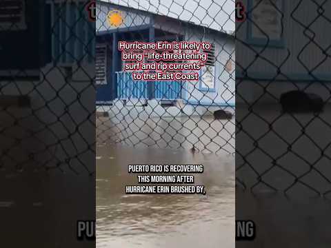 Hurricane Erin batters parts of the Caribbean, including Puerto Rico #shorts