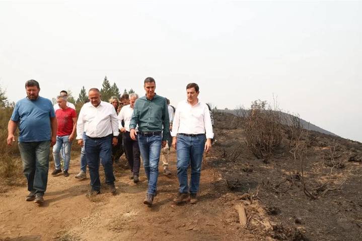 Sánchez visita hoy zonas afectadas por los incendios forestales en Cáceres y Zamora