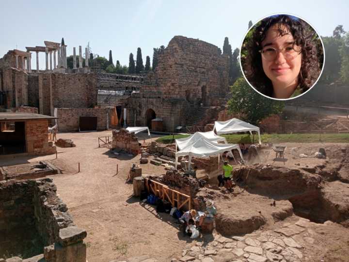 Una joven riojana, a la busca de arqueología romana en Mérida