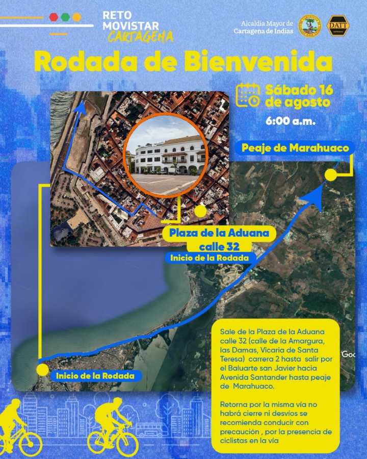 Plan de Tránsito por Rodada Ciclística en el Centro Histórico de Cartagena