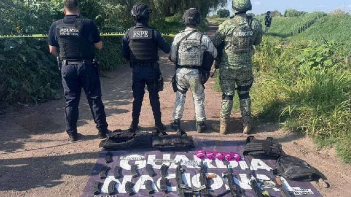Abaten a un sujeto y lesionan a tres más en un enfrentamiento armado con la Guardia Nacional en Guanajuato