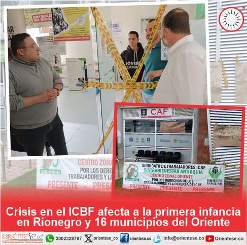 Crisis en el ICBF afecta a la primera infancia en Rionegro y 16 municipios del Oriente
