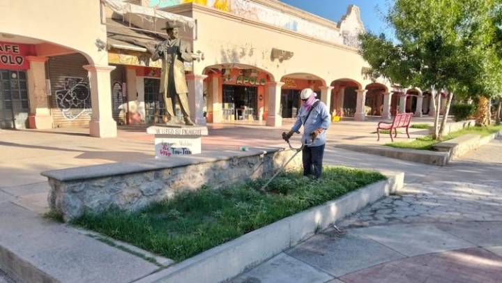Manita de gato; limpiaron Plaza Tin Tan
