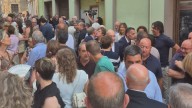 La sociedad, la política y vecinos de Ejea se despiden de Javier Lambán