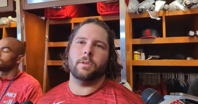 Alec Burleson describes his approach and celebration on walk