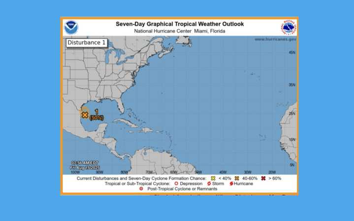 Perturbación tropical en el Golfo podría traer lluvias a Houston