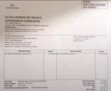 Filtran nuevo recibo de honorarios por 75 mil pesos en AHMSA