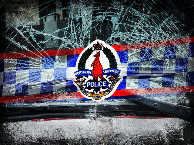 Stolen vehicle rams police car in Darwin, suspects still at large