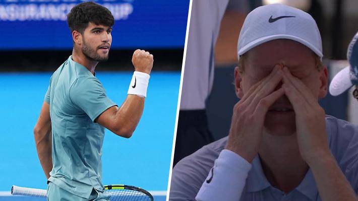 Alcaraz se proclama campeón del Masters de Cincinnati tras retiro de Sinner en el primer set