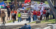 'We are going to take back MacArthur Park': Labor groups protest renewed immigration raids in Los Angeles