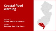 Update: Coastal flood warning active for Cumberland and Cape May counties until 2 a.m. Saturday