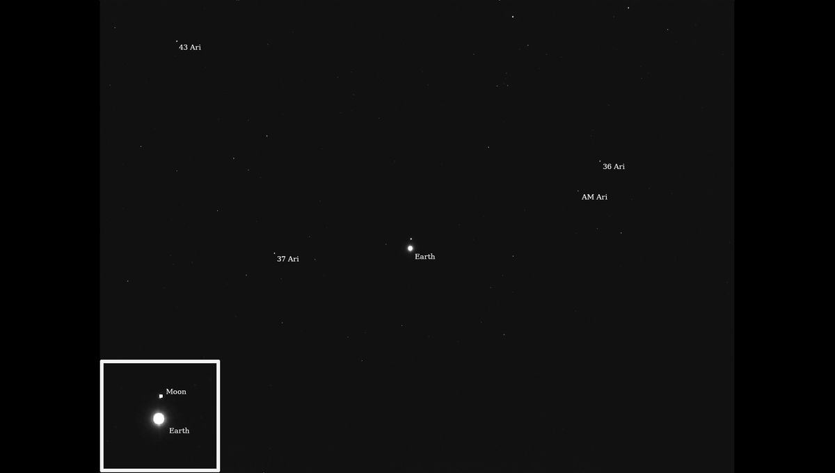 Asteroid-Bound NASA Mission Snaps Earth-Moon Portrait From 290 Million Kilometers Away
