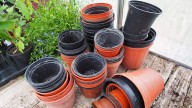 Reuse Old Plastic Plant Pots To Make A Serene Water Feature For Your Garden