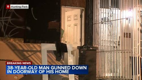Man shot, killed as he stood in the doorway of his home in Philadelphia's Hunting Park section