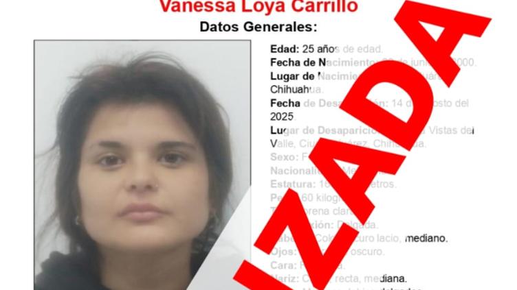 Hallan con bien a Vanessa, desaparecida en Vistas del Valle