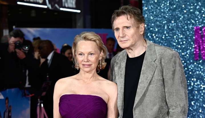 TMZ Claims Liam Neeson & Pamela Anderson Were Never Dating, But Insider Denies There Was a PR Stunt 