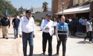Galindo entrega rehabilitación de drenaje en calle 5 de Mayo