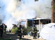 PHOTO: Vacaville Fire battles mobile home fire