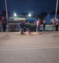 Motociclista derrapa y queda lesionado en Kanasín