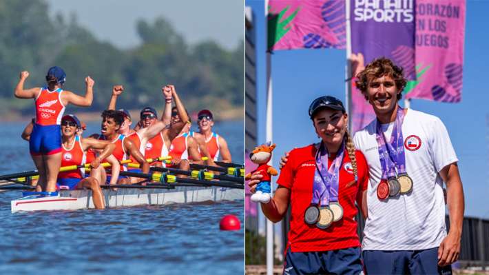 El feroz éxito del remo chileno en los Panamericanos Junior y la nueva familia que aparece en este deporte