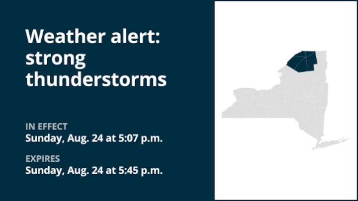 NY weather: Marble-sized hail foreseen with thunderstorms in St. Lawrence and Franklin counties Sunday