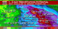 Get ready for a rain laden Labor Day weekend