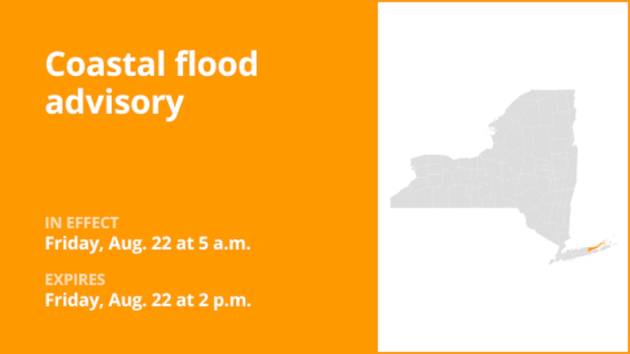 NY weather: Coastal flood advisory for Suffolk County for Friday