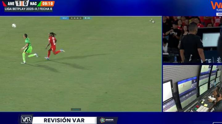 Polémica por gol anulado en América vs. Nacional: este es el video que revisaron en el VAR