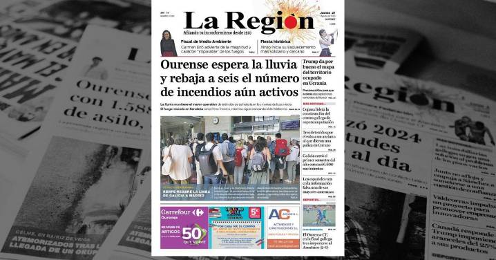 La portada de La Región de este jueves, 21 de agosto
